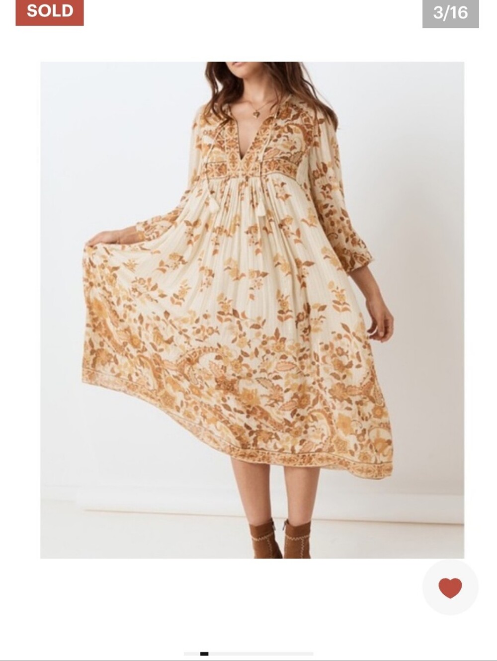 Spell & The Gypsy Hendrix Boho Dress Cream size XS